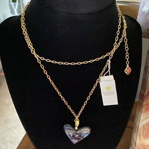 Kendra Scott Small/Long Gold Poppy Necklace